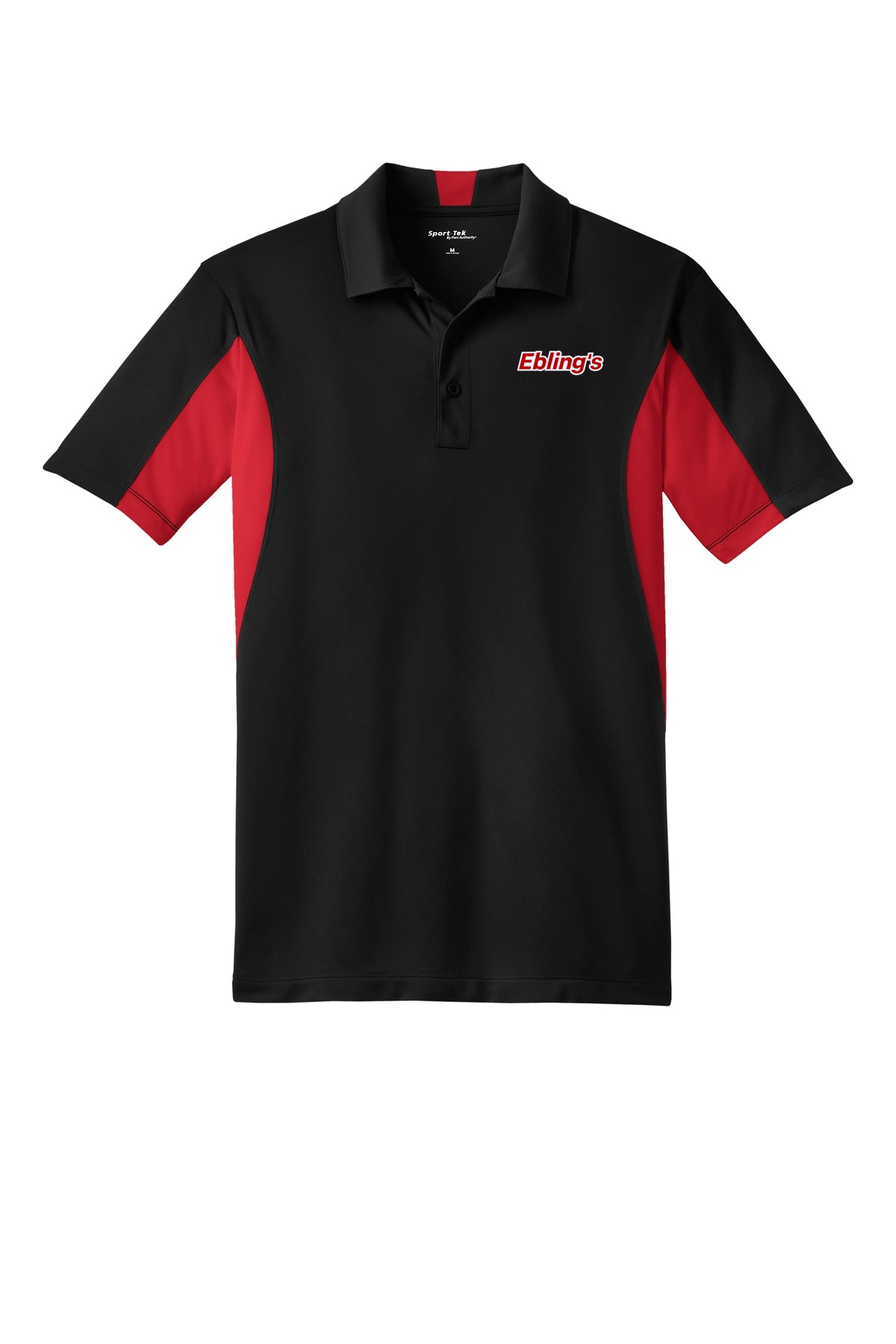 Variant Image for TST655 - Sport-Tek® Tall Side Blocked Micropique Sport-Wick® Polo - Ebling's - 2 Color - Red/White - Website Ebling's