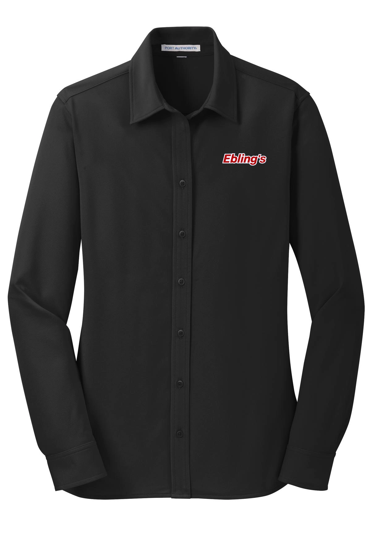 Variant Image for L570 - Port Authority® Women's Dimension Knit Dress Shirt - Ebling's - 2 Color - Red/White - Website Ebling's