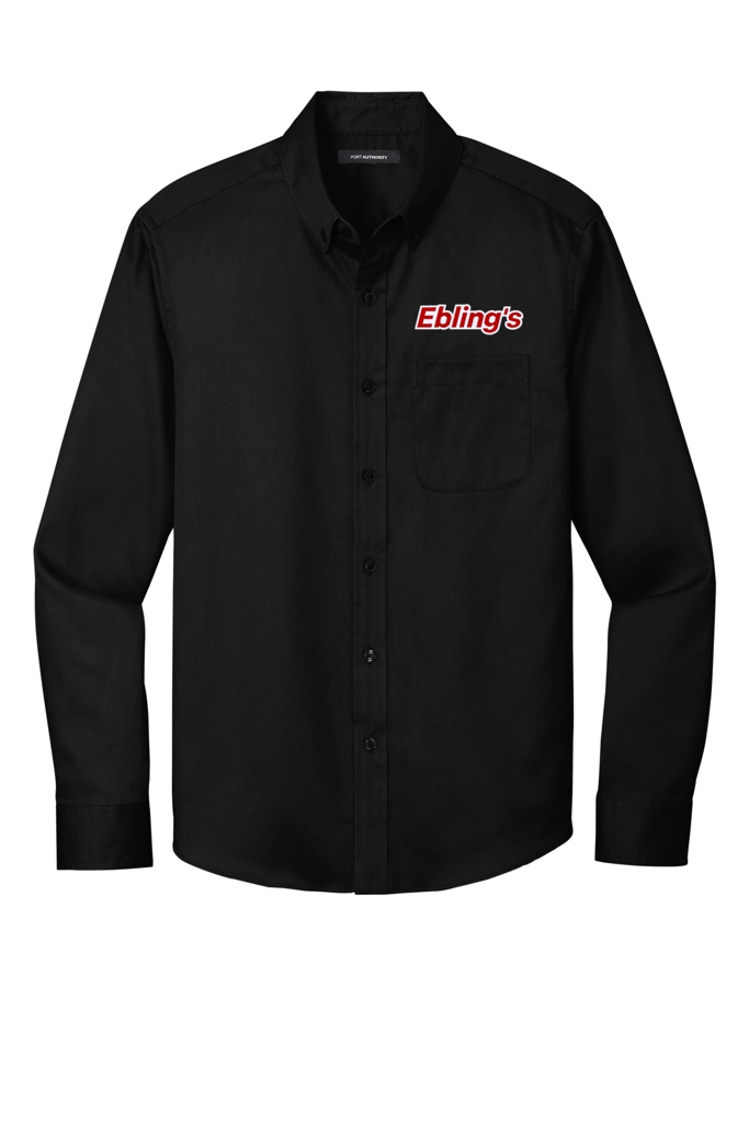 Variant Image for W808 - Port Authority® Long Sleeve SuperPro React™ Twill Shirt - Ebling's - 2 Color - Red/White - Website Ebling's
