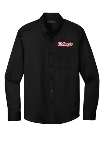 Variant Image for W808 - Port Authority® Long Sleeve SuperPro React™ Twill Shirt - Ebling's - 2 Color - Red/White - Website Ebling's