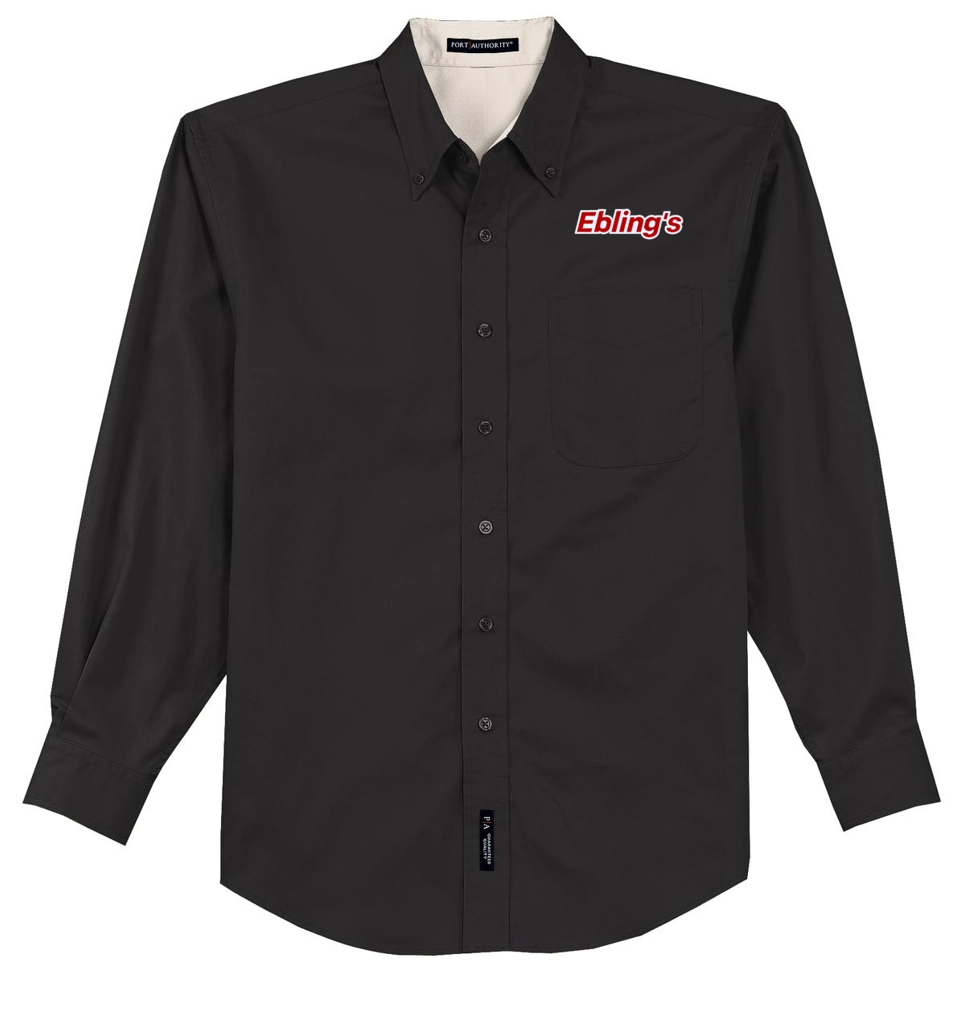 Variant Image for TLS608 - Port Authority® Tall Long Sleeve Easy Care Shirt - Ebling's - 2 Color - Red/White - Website Ebling's