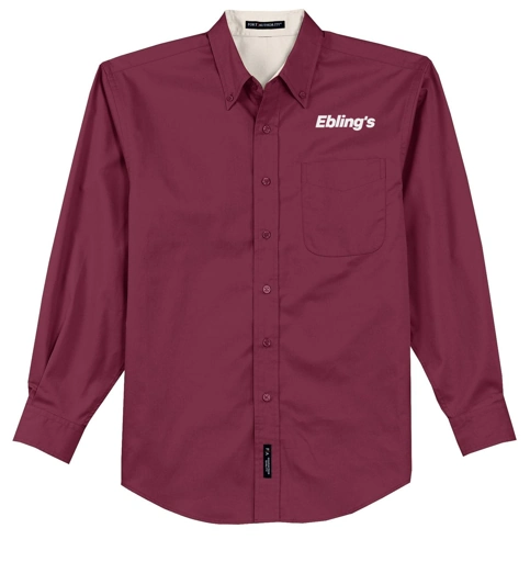 Variant Image for TLS608 - Port Authority® Tall Long Sleeve Easy Care Shirt - Ebling's - 1 Color - White - Website Ebling's