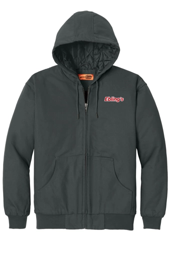 Variant Image for J763H - CornerStone® Duck Cloth Hooded Work Jacket - Ebling's - 2 Color - Red/White - Website Ebling's