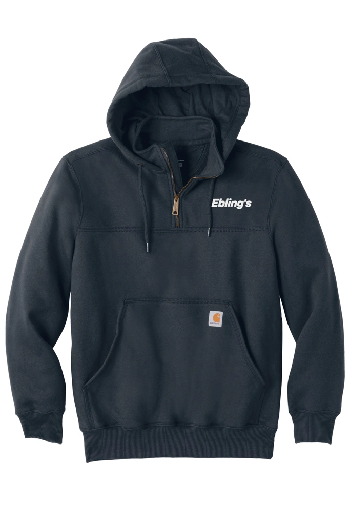 Variant Image for CT100617 - Carhartt® Rain Defender® Paxton Heavyweight Hooded Zip Mock Sweatshirt - Ebling's - 1 Color - White - Website Ebling's