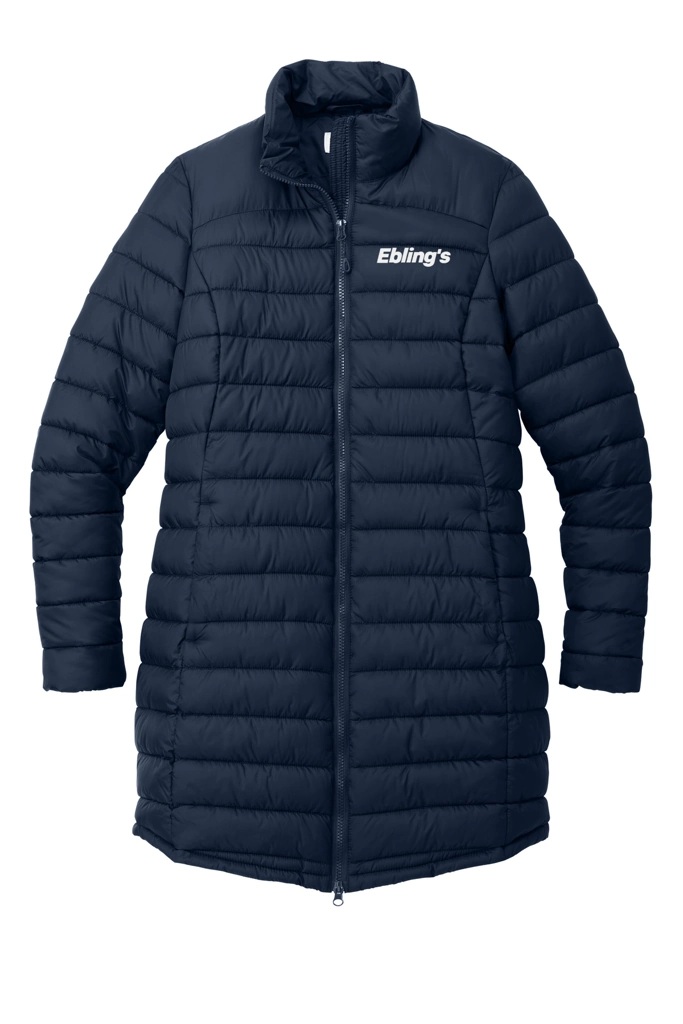Variant Image for L365 - Port Authority® Women's Horizon Puffy Long Jacket - Ebling's - 1 Color - White - Website Ebling's
