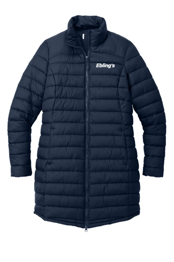 Variant Image for L365 - Port Authority® Women's Horizon Puffy Long Jacket - Ebling's - 1 Color - White - Website Ebling's
