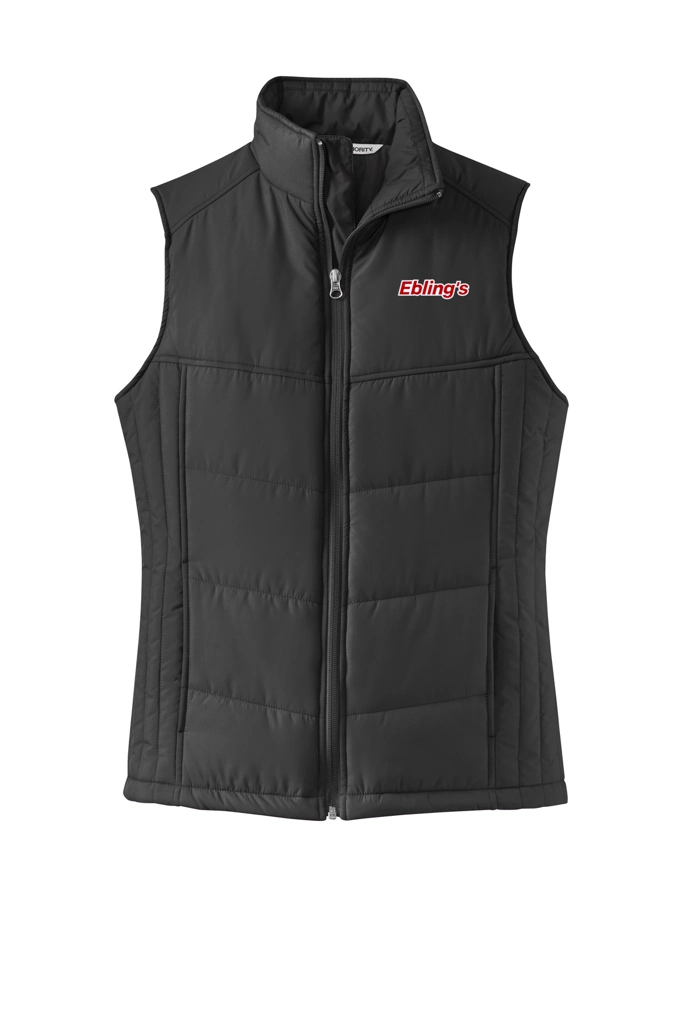 Variant Image for L709 - Port Authority® Women's Puffy Vest - Ebling's - 2 Color - Red/White - Website Ebling's