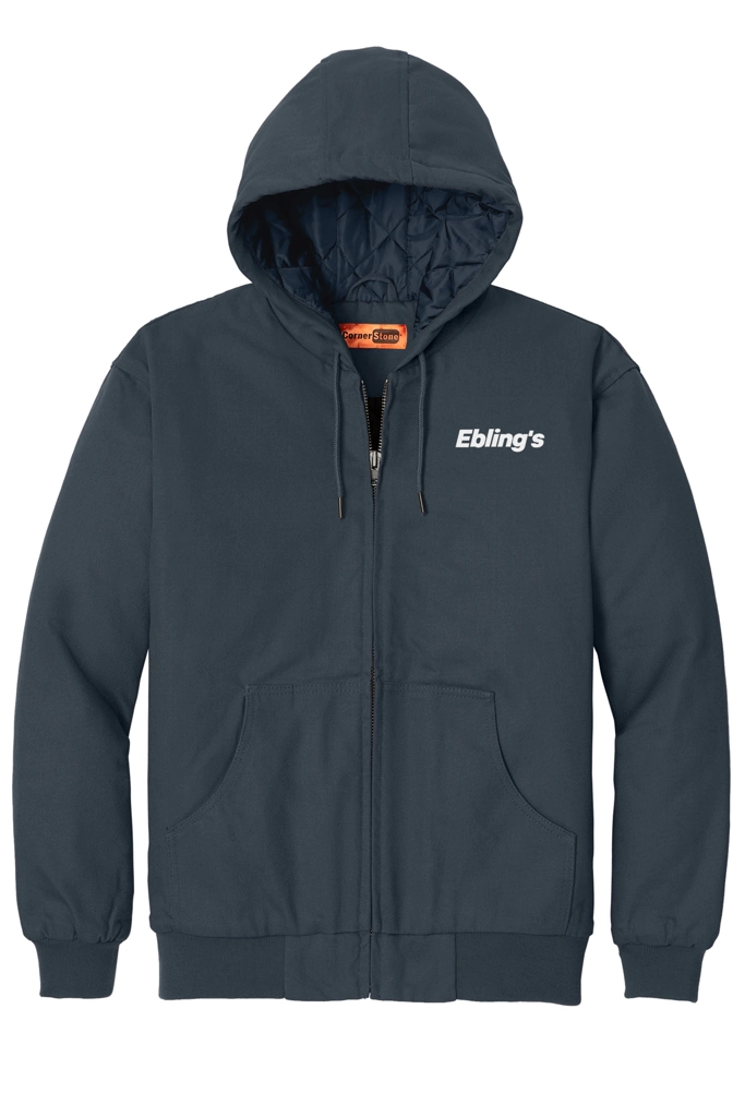 Variant Image for TLJ763H - CornerStone® Tall Duck Cloth Hooded Work Jacket - Ebling's - 1 Color - White - Website Ebling's