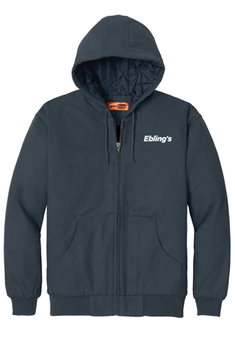 Variant Image for TLJ763H - CornerStone® Tall Duck Cloth Hooded Work Jacket - Ebling's - 1 Color - White - Website Ebling's