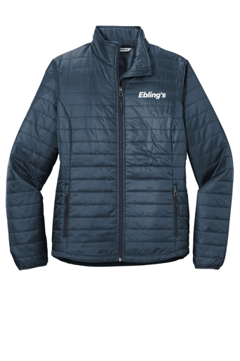 Variant Image for L850 - Port Authority® Women's Packable Puffy Jacket - Ebling's - 1 Color - White - Website Ebling's