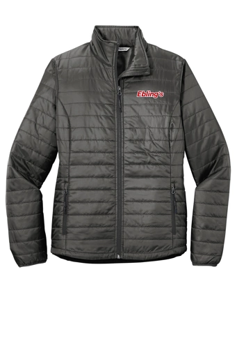 Variant Image for L850 - Port Authority® Women's Packable Puffy Jacket - Ebling's - 2 Color - Red/White - Website Ebling's