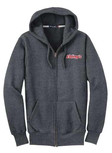 Variant Image for F282 - Sport-Tek® Super Heavyweight Full-Zip Hooded Sweatshirt. - Ebling's - 2 Color - Red/White - Website Ebling's