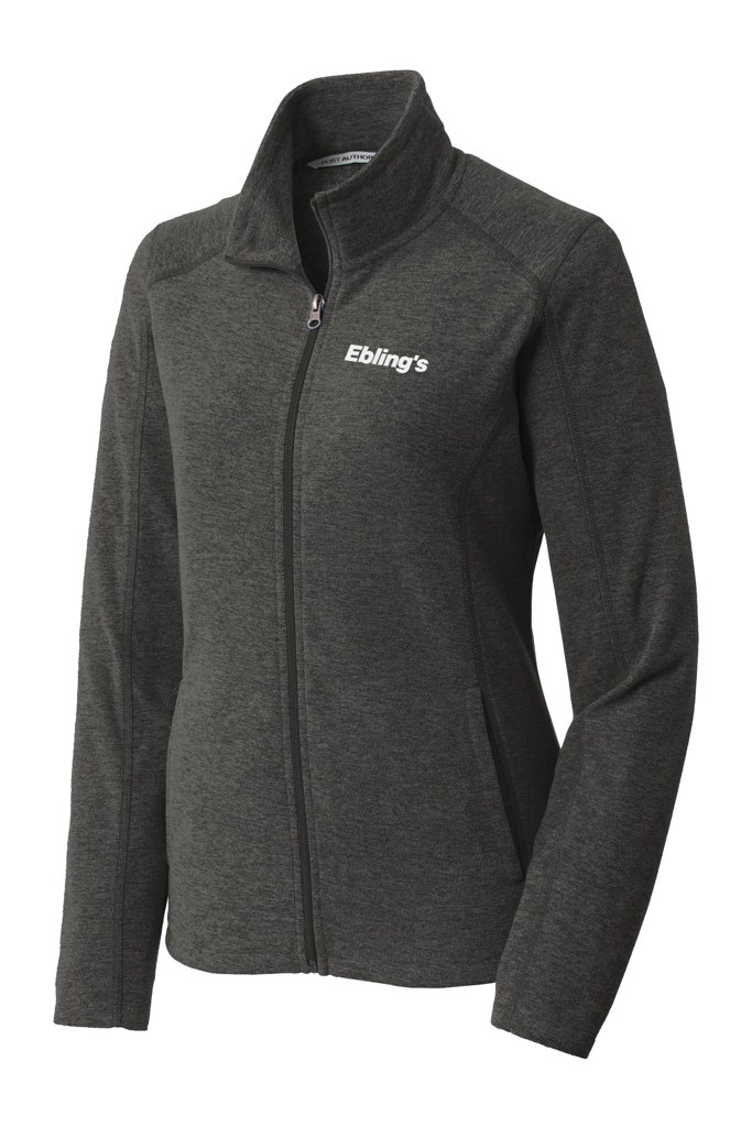Variant Image for L235 - Port Authority® Women's Heather Microfleece Full-Zip Jacket - Ebling's - 1 Color - White - Website Ebling's