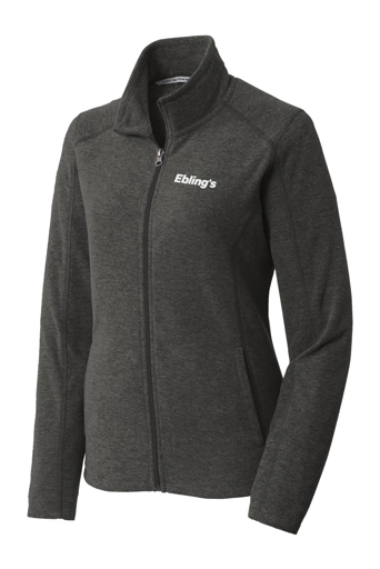 Variant Image for L235 - Port Authority® Women's Heather Microfleece Full-Zip Jacket - Ebling's - 1 Color - White - Website Ebling's