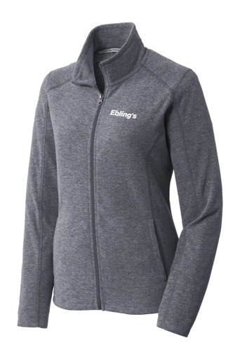 Variant Image for L235 - Port Authority® Women's Heather Microfleece Full-Zip Jacket - Ebling's - 1 Color - White - Website Ebling's