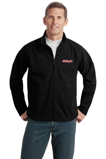 Variant Image for TLJ705 - Port Authority® Tall Textured Soft Shell Jacket - Ebling's - 2 Color - Red/White - Website Ebling's