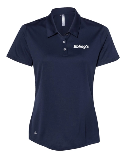 Variant Image for A231 - Adidas Women's Performance Polo - Ebling's - 1C - White - Website Ebling's