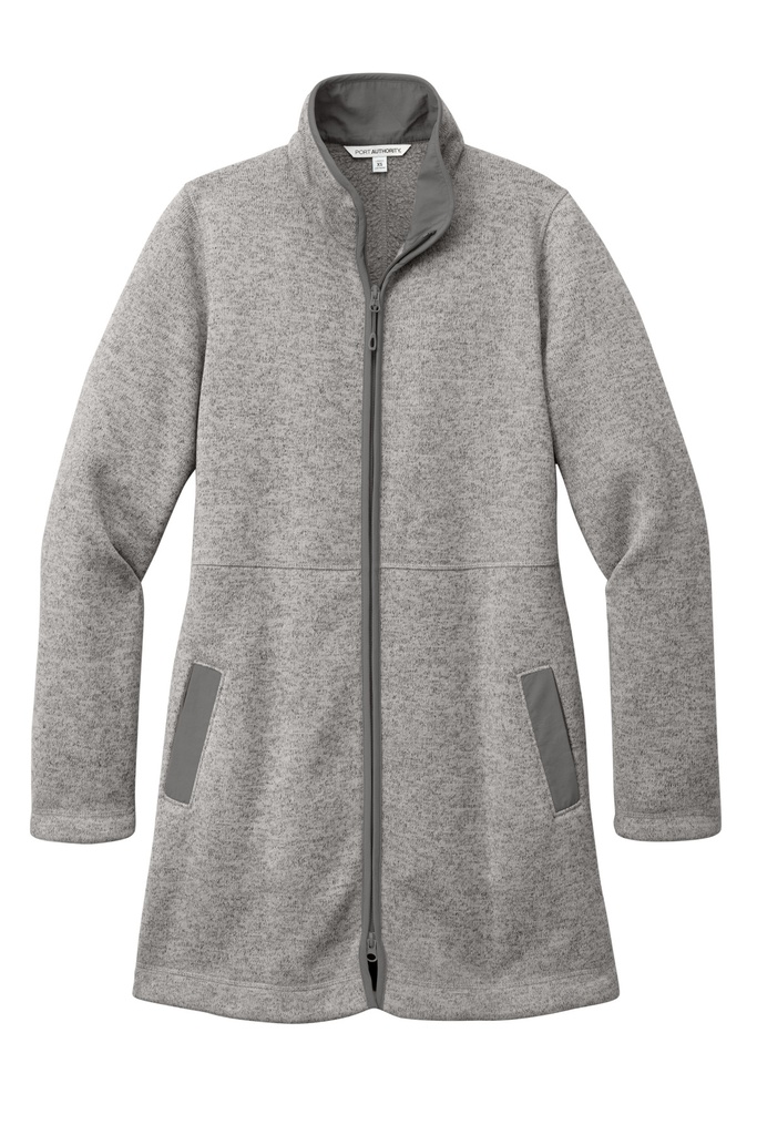 L425  - Port Authority® Women's Arc Sweater Fleece Long Jacket