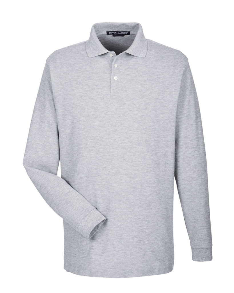 D110 - Devon & Jones - Men's Pima Piqué Long-Sleeve Polo
