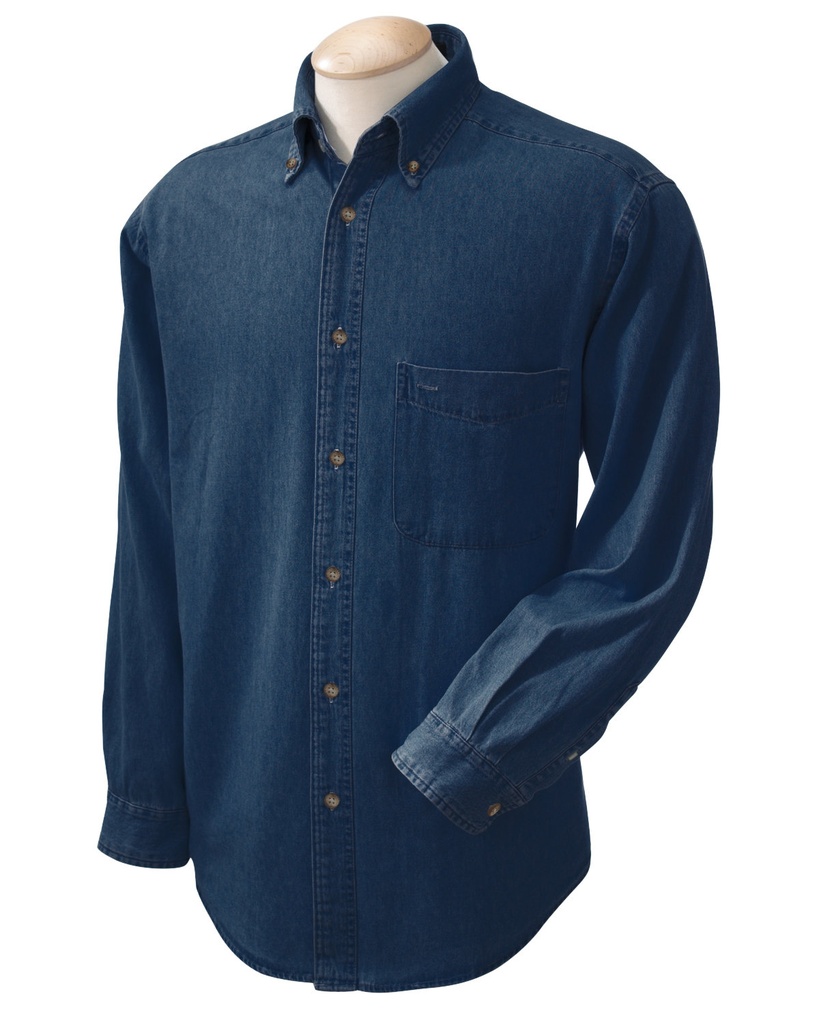 M550 -  Harriton Men's Long-Sleeve Denim Shirt
