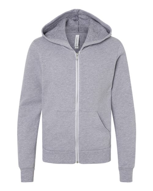 C3739Y - Bella + Canvas Youth Sponge Fleece Full-Zip Hooded Sweatshirt